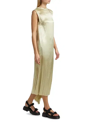 Jason Wu Collection Women's Crinkled Satin Laser-Cut Shift Dress - Pistachio | Thumbnail 4