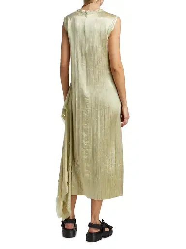 Jason Wu Collection Women's Crinkled Satin Laser-Cut Shift Dress - Pistachio | Thumbnail 5