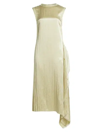 Jason Wu Collection Women's Crinkled Satin Laser-Cut Shift Dress - Pistachio | Thumbnail 1