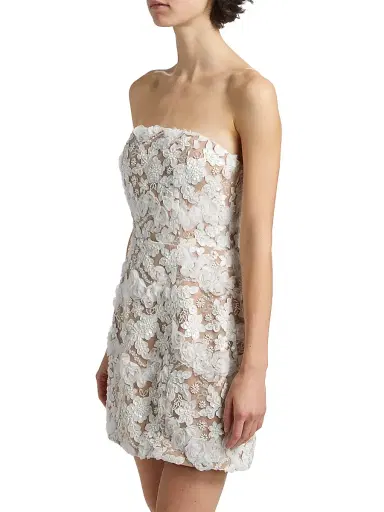 Elliatt Women's Vonni Floral Lace Strapless Minidress | Thumbnail 4