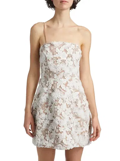 Elliatt Women's Vonni Floral Lace Strapless Minidress | Thumbnail 6