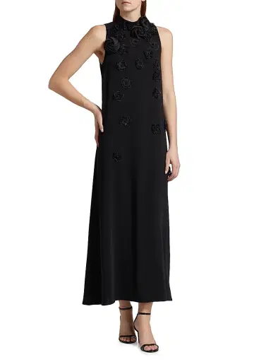 Elliatt Women's Lilydale Rosette Maxi Dress - Black | Thumbnail 3