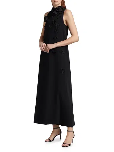 Elliatt Women's Lilydale Rosette Maxi Dress - Black | Thumbnail 4