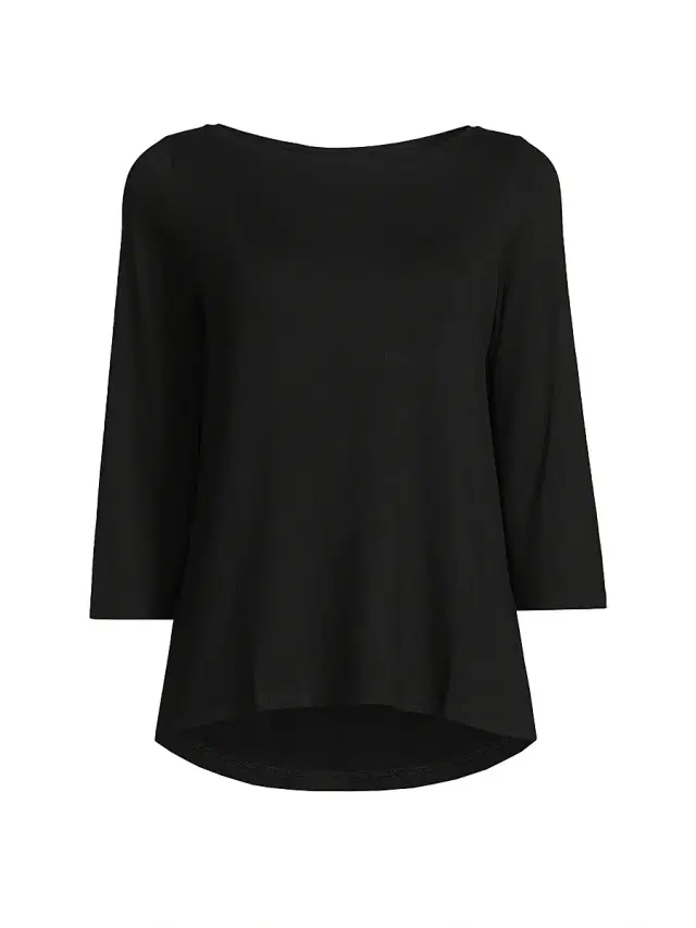 Majestic Filatures Women's Soft Touch Pleated Back Top - Noir