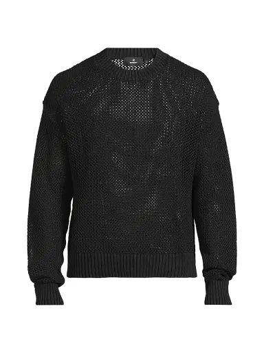 Represent Men's Open Gauge Knit Sweater - Jet Black | Thumbnail 1