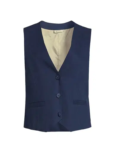 Masai Copenhagen Women's Jordyn Buttoned Waistcoat - Sargasso Sea | Thumbnail 1