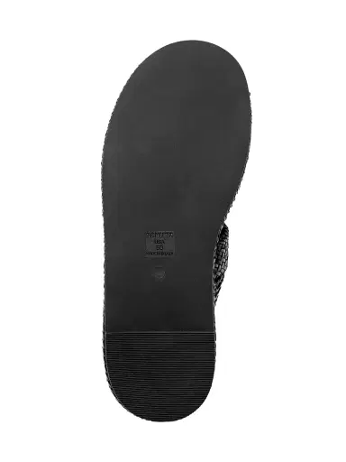 Schutz Women's Kali Braided Flat Sandals - Black | Thumbnail 8