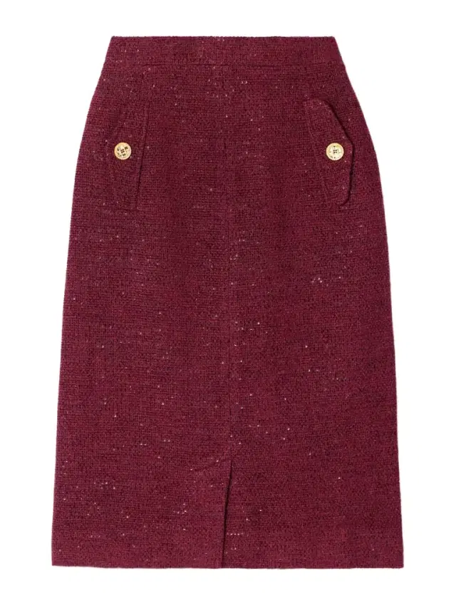 Sequin-embellished Tweed Skirt