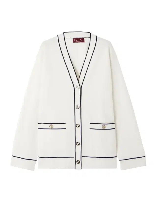 Piped Wool Cardigan