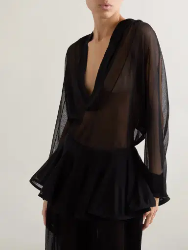 Alaïa Hooded Jersey Bodysuit | Thumbnail 3