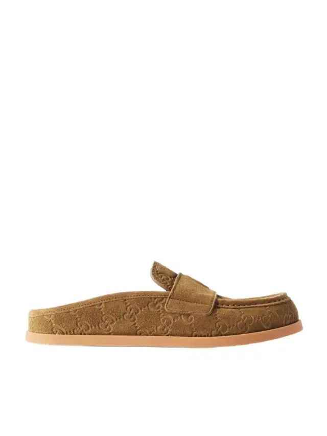 Celia Debossed Suede Mules