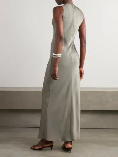 AMI PARIS Satin-crepe Maxi Dress | Thumbnail 3