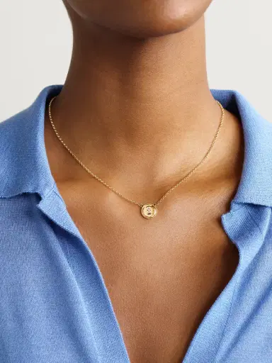 Foundrae Vivacity Stationary 18-karat Yellow And White Gold Necklace | Thumbnail 2
