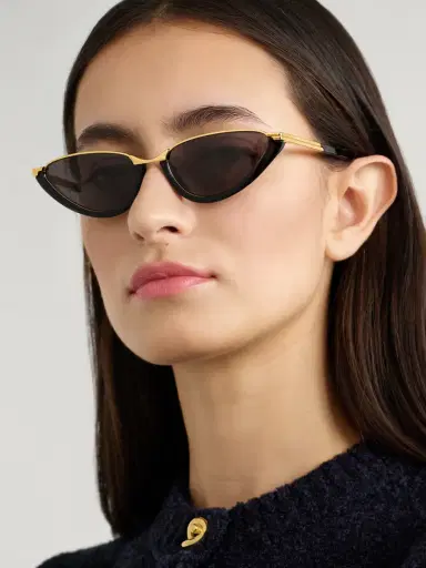 Bottega Veneta Eyewear Cat-eye Acetate And Gold-tone Sunglasses | Thumbnail 2