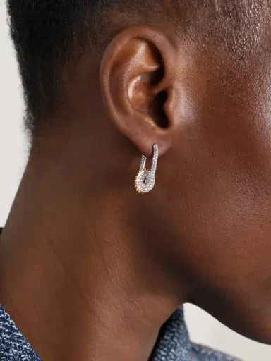 Foundrae 18-karat White And Yellow Gold Diamond Single Earring | Thumbnail 2 Foundrae 18-karat White And Yellow Gold Diamond Single Earring | Thumbnail 2