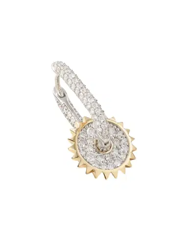 Foundrae 18-karat White And Yellow Gold Diamond Single Earring | Thumbnail 1 Foundrae 18-karat White And Yellow Gold Diamond Single Earring | Thumbnail 1
