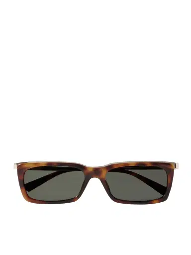 Saint Laurent Eyewear Rectangle-frame Tortoiseshell Acetate And Gold-tone Sunglasses | Thumbnail 1