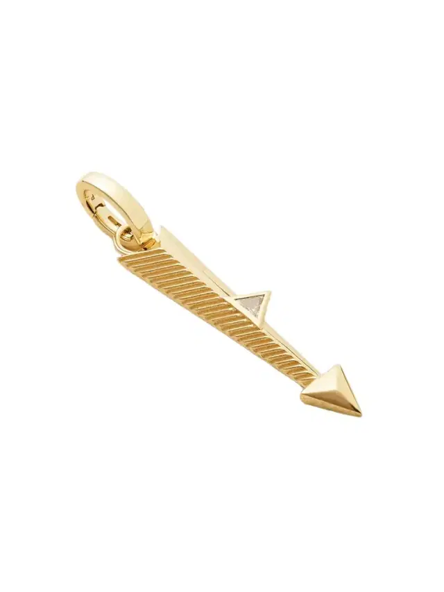 Foundrae Arrow 18-karat Gold Diamond Pendant