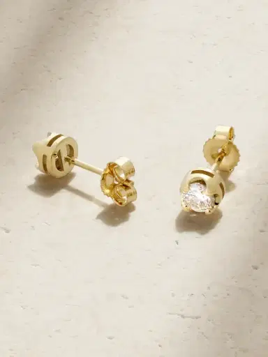 Jennifer Meyer Small Illusion 18-karat Gold Diamond Earrings | Thumbnail 3 Jennifer Meyer Small Illusion 18-karat Gold Diamond Earrings | Thumbnail 3