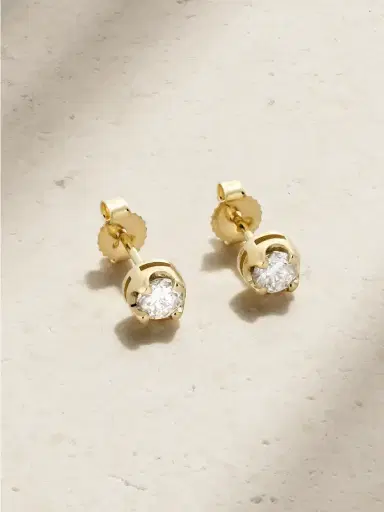 Jennifer Meyer Small Illusion 18-karat Gold Diamond Earrings | Thumbnail 1 Jennifer Meyer Small Illusion 18-karat Gold Diamond Earrings | Thumbnail 1