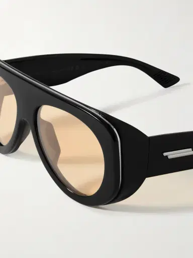 Bottega Veneta Eyewear Osservatorio Oversized Aviator-style Acetate Sunglasses | Thumbnail 4