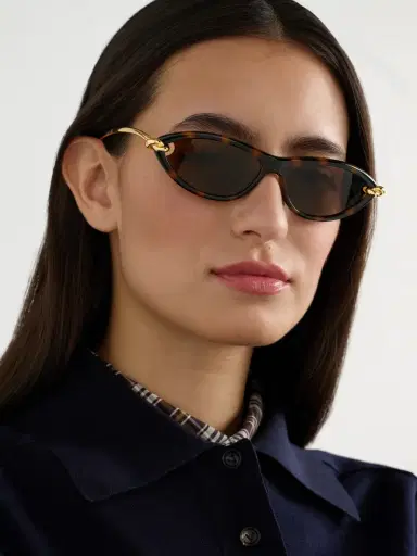 Bottega Veneta Eyewear New Knot Cat-eye Tortoiseshell Acetate And Gold-tone Sunglasses | Thumbnail 2