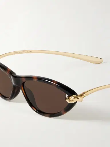 Bottega Veneta Eyewear New Knot Cat-eye Tortoiseshell Acetate And Gold-tone Sunglasses | Thumbnail 4