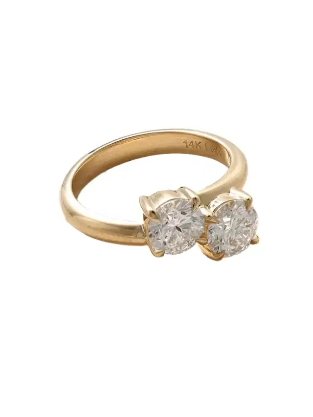 STONE AND STRAND Toi Et Moi 14-karat Gold Laboratory-grown Diamond Ring
