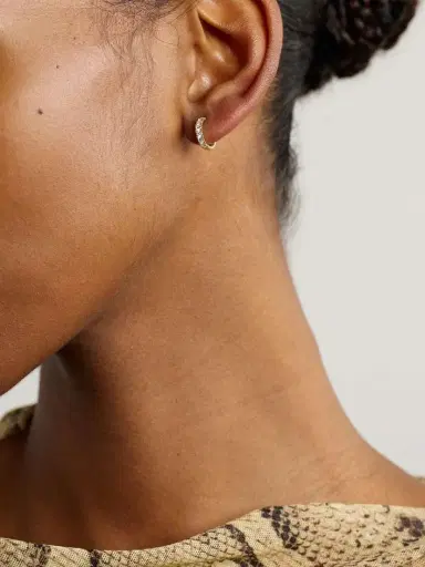 STONE AND STRAND 14-karat Gold Laboratory-grown Diamond Hoop Earrings | Thumbnail 2