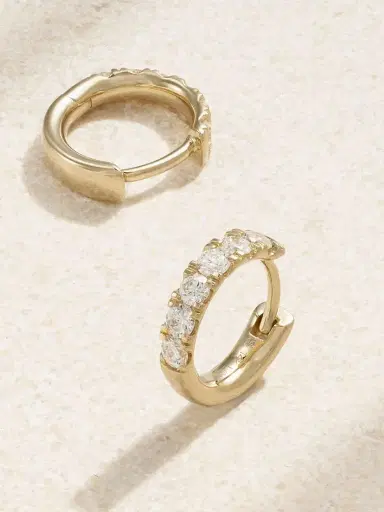 STONE AND STRAND 14-karat Gold Laboratory-grown Diamond Hoop Earrings | Thumbnail 3
