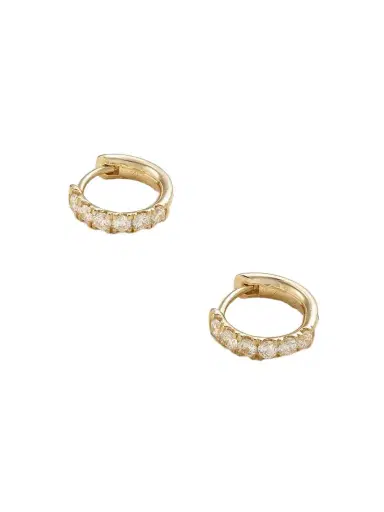 STONE AND STRAND 14-karat Gold Laboratory-grown Diamond Hoop Earrings | Thumbnail 1