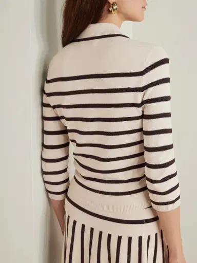 Zimmermann Illuminate Cropped Striped Knitted Sweater | Thumbnail 3