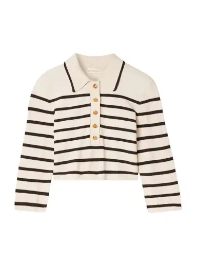 Zimmermann Illuminate Cropped Striped Knitted Sweater | Thumbnail 1