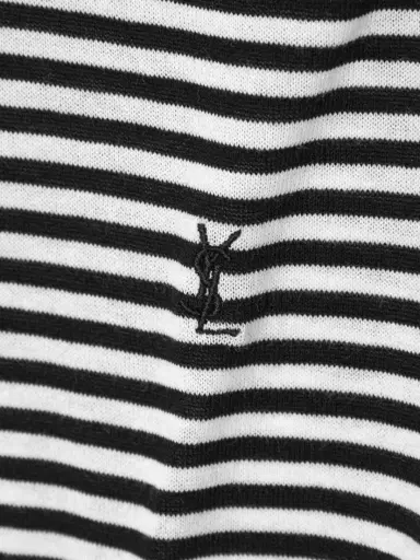 Saint Laurent Embroidered Striped Cotton Tank | Thumbnail 5