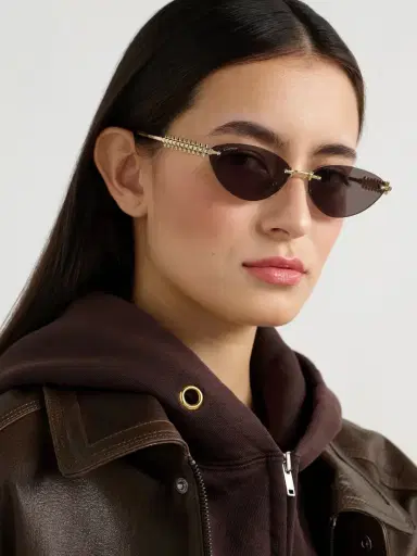 Cartier Eyewear Clash De Cartier Rimless Cat-eye Gold-tone Sunglasses | Thumbnail 2 Cartier Eyewear Clash De Cartier Rimless Cat-eye Gold-tone Sunglasses | Thumbnail 2