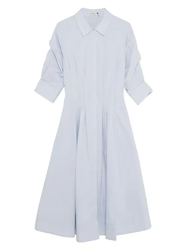 Women's Jazz Pintucked Midi Shirtdress - Periwinkle Sky