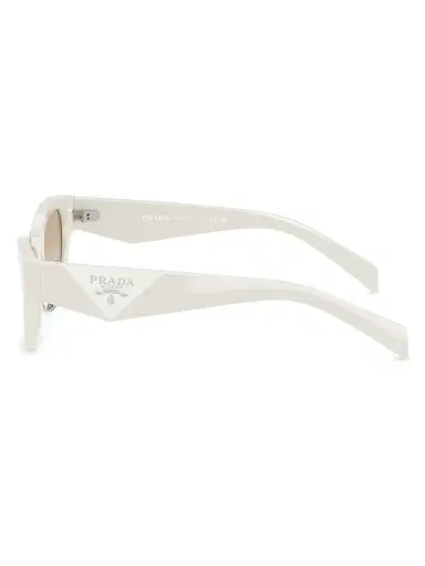 Prada Women's 53MM Rectangular Sunglasses - White Grey Gradient | Thumbnail 3 Prada Women's 53MM Rectangular Sunglasses - White Grey Gradient | Thumbnail 3