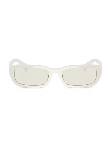 Prada Women's 53MM Rectangular Sunglasses - White Metallic | Thumbnail 2 Prada Women's 53MM Rectangular Sunglasses - White Metallic | Thumbnail 2