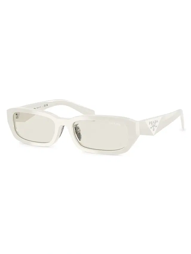 Prada Women's 53MM Rectangular Sunglasses - White Metallic