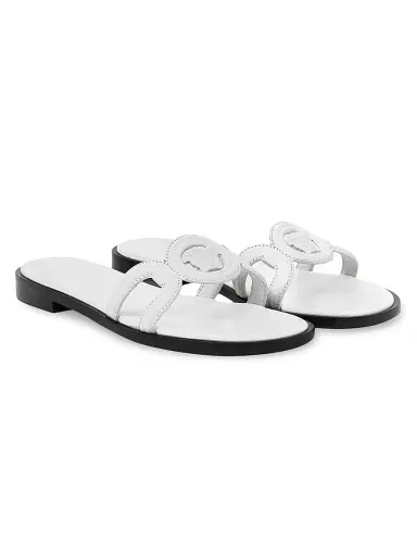 Versace Women's Medusa 95 Leather Sandals - Porcelain White | Thumbnail 2