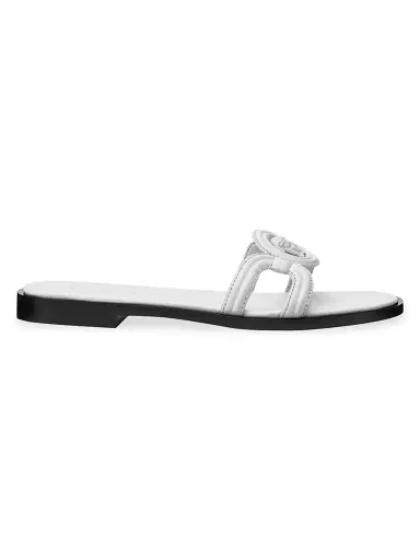 Versace Women's Medusa 95 Leather Sandals - Porcelain White | Thumbnail 1