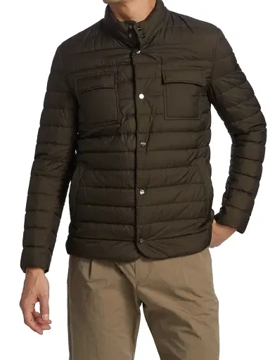 Herno Men's Quilted Patch Pocket Jacket - Military | Thumbnail 3