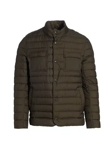 Herno Men's Quilted Patch Pocket Jacket - Military | Thumbnail 1