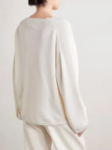 Allude Oversized Cotton And Cashmere-blend Sweater | Thumbnail 3