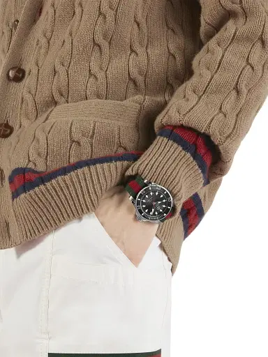 Gucci Men's Dive Stainless Steel & Canvas Strap Watch/40MM - Black Green Red | Thumbnail 2 Gucci Men's Dive Stainless Steel & Canvas Strap Watch/40MM - Black Green Red | Thumbnail 2