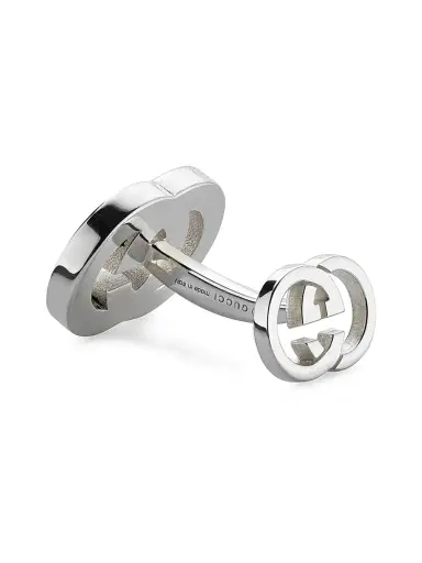Gucci Men's Interlocking G Sterling Silver Cufflinks | Thumbnail 3