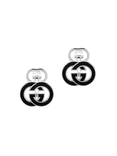 Gucci Men's Interlocking G Sterling Silver Cufflinks | Thumbnail 1