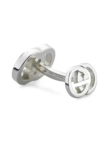 Gucci Men's Interlocking G Sterling Silver Cufflinks - Silver | Thumbnail 3