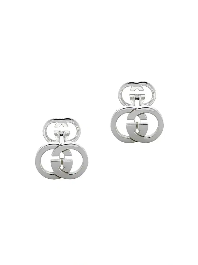 Gucci Men's Interlocking G Sterling Silver Cufflinks - Silver