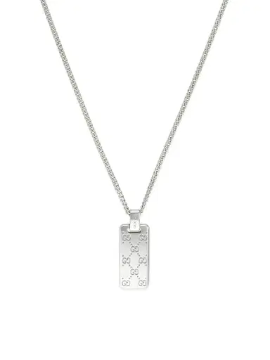 Gucci Men's  Signature Sterling Silver Pendant Necklace - Silver | Thumbnail 2